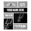 [Personalization Only] OFFICIAL NBA Colorblock Silk Touch Throw Blanket - San Antonio Spurs