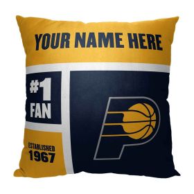 [Personalization Only] Indiana Pacers Colorblock Personalized Pillow