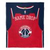 [Personalization Only] OFFICIAL NBA Jersey Silk Touch Throw Blanket - Wizards