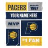 [Personalization Only] OFFICIAL NBA Colorblock Silk Touch Throw Blanket - Indiana Pacers