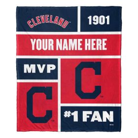 [Personalization Only] Indians Colorblock Personalized Silk Throw