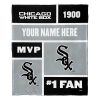 [Personalization Only] White Sox Colorblock Personalized Silk Throw