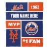 [Personalization Only] Mets Colorblock Personalized Silk Throw