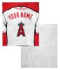 [Personalization Only] Angels OFFICIAL MLB Jersey Personalized Silk Touch Sherpa Throw Blanket, 50" X 60"