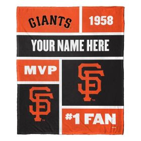 [Personalization Only] SF Giants Colorblock Personalized Silk Throw