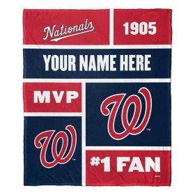 [Personalization Only] Nationals Colorblock Personalized Silk Throw