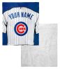 [Personalization Only] Cubs OFFICIAL MLB Jersey Personalized Silk Touch Sherpa Throw Blanket, 50" X 60"