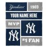 [Personalization Only] Yankees Colorblock Personalized Silk Throw