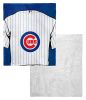 [Personalization Only] Cubs OFFICIAL MLB Jersey Personalized Silk Touch Sherpa Throw Blanket, 50" X 60"