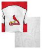 [Personalization Only] Cardinals OFFICIAL MLB Jersey Personalized Silk Touch Sherpa Throw Blanket, 50" X 60"