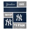 [Personalization Only] Yankees Colorblock Personalized Silk Throw