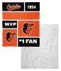 [Personalization Only] Orioles Colorblock Personalized Silk Touch Sherpa Throw Blanket