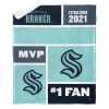 [Personalization Only] OFFICIAL NHL Colorblock Personalized Silk Touch Sherpa Throw Blanket - Seattle Kraken