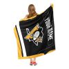 [Personalization Only] OFFICIAL NHL Jersey Silk Touch Throw Blanket - Penguins