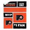 [Personalization Only] OFFICIAL NHL Colorblock Personalized Silk Touch Sherpa Throw Blanket - Philadelphia Flyers