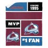 [Personalization Only] OFFICIAL NHL Colorblock Personalized Silk Touch Sherpa Throw Blanket - Colorado Avalanche