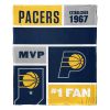 [Personalization Only] OFFICIAL NBA Colorblock Silk Touch Throw Blanket - Indiana Pacers