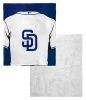 [Personalization Only] Padres OFFICIAL MLB Jersey Personalized Silk Touch Sherpa Throw Blanket, 50" X 60"