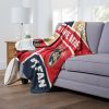 [Personalization Only] OFFICIAL NHL Colorblock Personalized Silk Touch Sherpa Throw Blanket - Florida Panthers