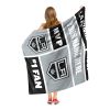 [Personalization Only] OFFICIAL NHL Colorblock Personalized Silk Touch Sherpa Throw Blanket - Los Angeles Kings