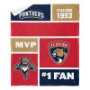 [Personalization Only] OFFICIAL NHL Colorblock Personalized Silk Touch Sherpa Throw Blanket - Florida Panthers