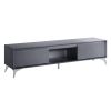 ACME Raceloma TV stand , LED, Gray & Chrome Finish 91996