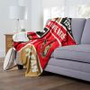 [Personalization Only] OFFICIAL NHL Colorblock Personalized Silk Touch Sherpa Throw Blanket - Ottawa Senators