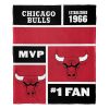 [Personalization Only] OFFICIAL NBA Colorblock Silk Touch Throw Blanket - Chicago Bulls