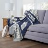 [Personalization Only] OFFICIAL NHL Colorblock Personalized Silk Touch Throw Blanket - Toronto Maple Leafs