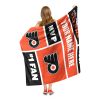 [Personalization Only] OFFICIAL NHL Colorblock Personalized Silk Touch Sherpa Throw Blanket - Philadelphia Flyers