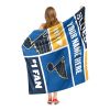 [Personalization Only] OFFICIAL NHL Colorblock Personalized Silk Touch Throw Blanket - St. Louis Blues