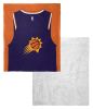 [Personalization Only] OFFICIAL NBA Jersey Silk Touch Sherpa Throw Blanket - Suns