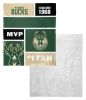 [Personalization Only] OFFICIAL NBA Colorblock Silk Touch Sherpa Throw Blanket - Milwaukee Bucks