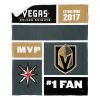 [Personalization Only] OFFICIAL NHL Colorblock Personalized Silk Touch Sherpa Throw Blanket - Vegas Golden Knights