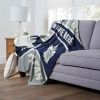 [Personalization Only] OFFICIAL NHL Colorblock Personalized Silk Touch Sherpa Throw Blanket - Toronto Maple Leafs