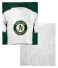 [Personalization Only] Athletics OFFICIAL MLB Jersey Personalized Silk Touch Sherpa Throw Blanket, 50" X 60"