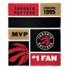 [Personalization Only] OFFICIAL NBA Colorblock Silk Touch Throw Blanket - Toronto Raptors