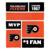 [Personalization Only] OFFICIAL NHL Colorblock Personalized Silk Touch Throw Blanket - Philadelphia Flyers