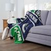 [Personalization Only] OFFICIAL NHL Colorblock Personalized Silk Touch Sherpa Throw Blanket - Vancouver Canucks