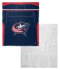 [Personalization Only] OFFICIAL NHL Jersey Personalized Silk Touch Sherpa Throw Blanket - Blue Jackets