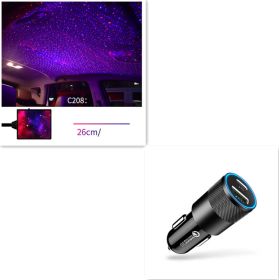 Star Light Projector Party Lights USB LED Light Interior Lighting LED Interior Car Lights Starry Sky Galaxy Night Lights (Option: Style4 set)