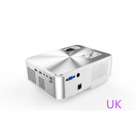 HD Home Multi-function Projector 1080P Home (Option: White-UK)