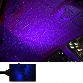 Star Light Projector Party Lights USB LED Light Interior Lighting LED Interior Car Lights Starry Sky Galaxy Night Lights (Option: Purple blue)