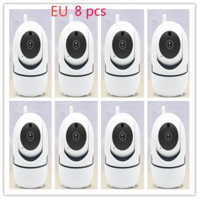 1080P Home Security Surveillance Auto Tracking Camera US EU UK Plug (Option: White-8PCS-EU)