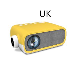 Portable Hd Mini Projector Led Mini Projector (Option: Yellow UK)