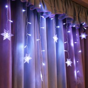 LED ice bar lamp snowflake hanging (Option: Purple-3.5m-US 110V)