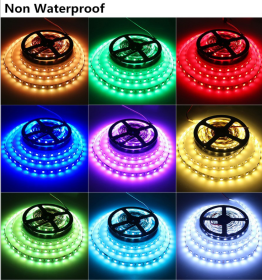 LED Light Strips Highlight 60 Light Beads Epoxy Waterproof Soft Strips (Option: IP20 green-300cm)