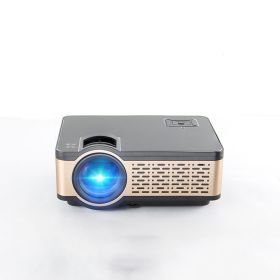 Home New Wifi Wireless Mobile Phone Projector (Option: Voice black gold-US)