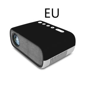 Portable Hd Mini Projector Led Mini Projector (Option: Black EU)