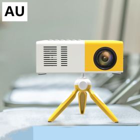 Gift Home Entertainment Projector Handheld Mini LED Projector (Option: C Yellow and white-AU)